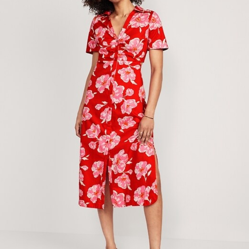 Old Navy Cutout Midi Shirt‎ Dress NEW - Picture 11 of 11